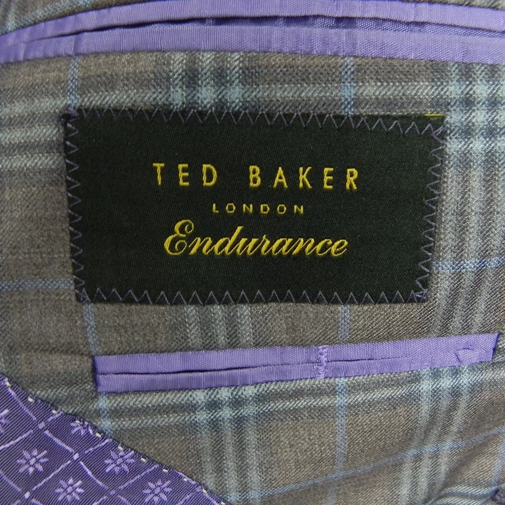 Ted Baker Blazer Mens 40R Endurance Wool 2-Button Suit Jacket Sport Coat Plaid